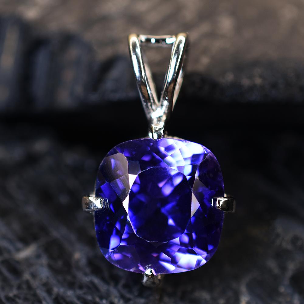 14.75 Ct Ceylon Blue Sapphire 925 Sterling Silver Pendant Natural Certified