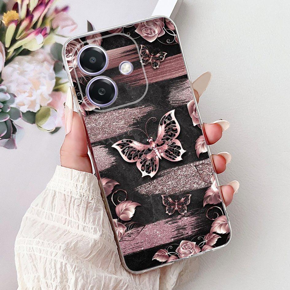 For Oppo A3x Case OPPO A3 Phone Cases CPH2681 CPH2641 CPH2669 A40 A40M Fundas Popular Butterfly Cover Soft Clear Silicone Bumper