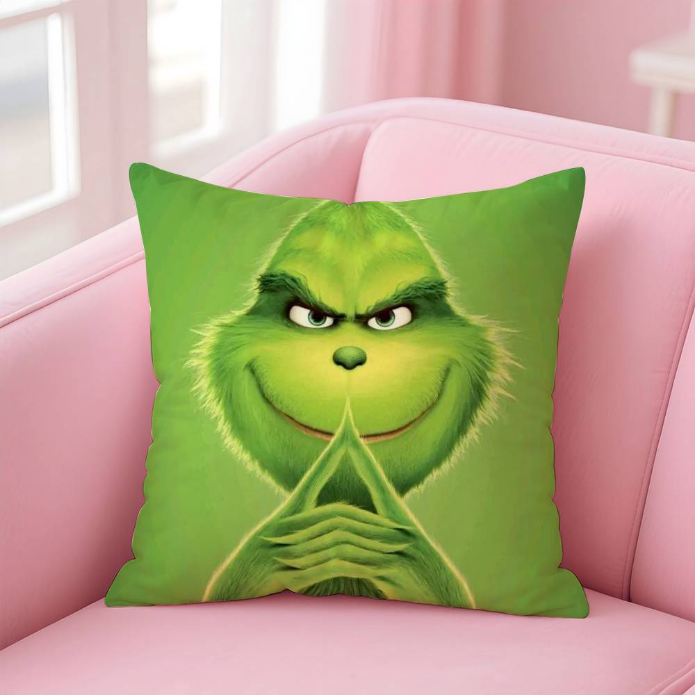 

Film The G-Grinch C-Christmas Pillow Case Comfort Sofa Bed Silky Elegant Invisible Zipper Custom Decorative Cushion Cover 18x18Inch