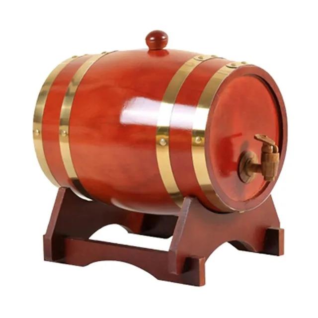 3L Whiskey Barrel Wood Barrel Vintage Oak Beer Brewing Tools Tap Dispenser for Rum Pot Whisky Wine Bar Tools