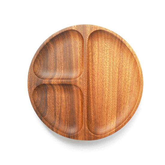Wooden Fruit Plate, Smooth Surface Tray, Easy to Clean Decorative Snack Serving Tray for Home Kitchen Party Outdoor Use