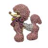 SKEDS Luxury Creative Heavy Industry Full Crystal Poodle Badges Pins For Women Men Fashion Classic Dog Rhinestone Party Brooches