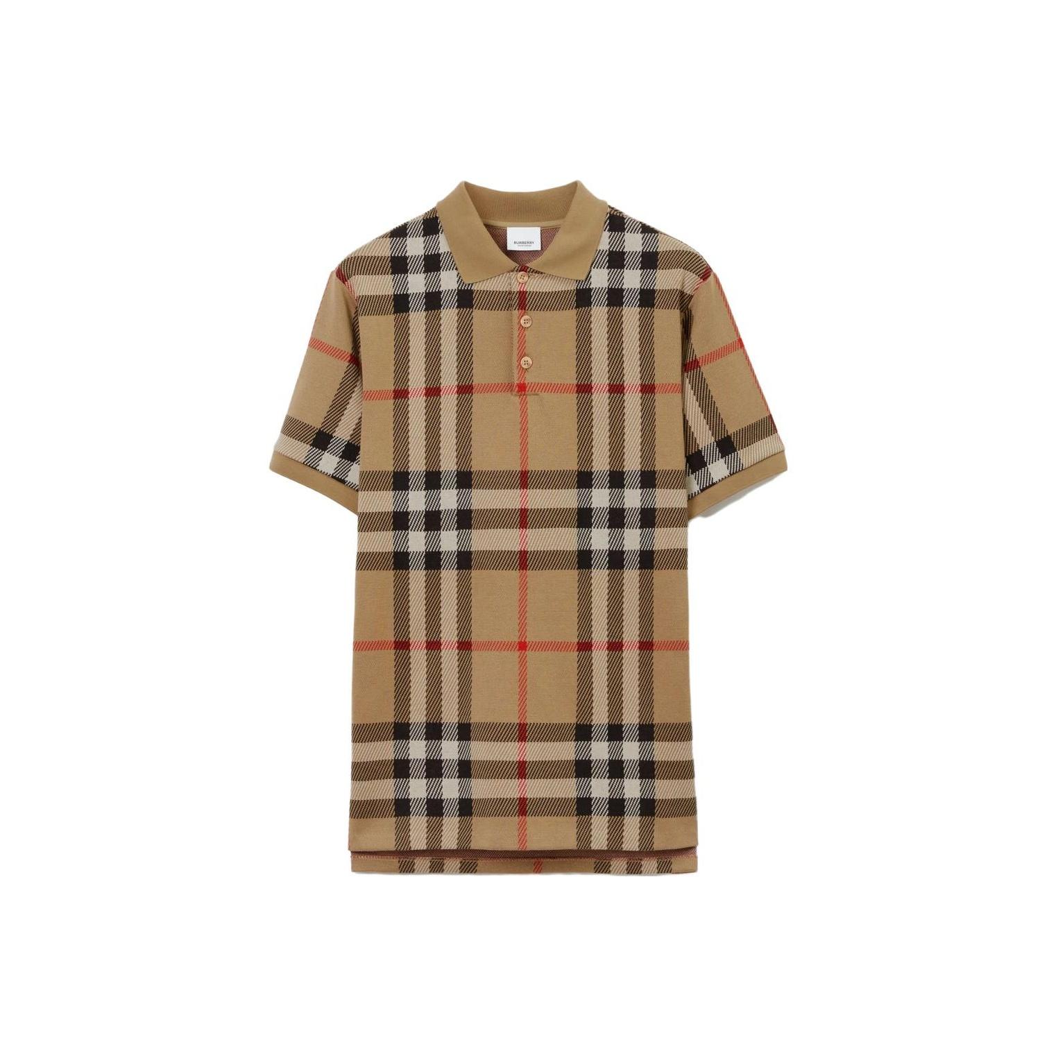 Burberry Check Cotton Jacquard Polo Shirt