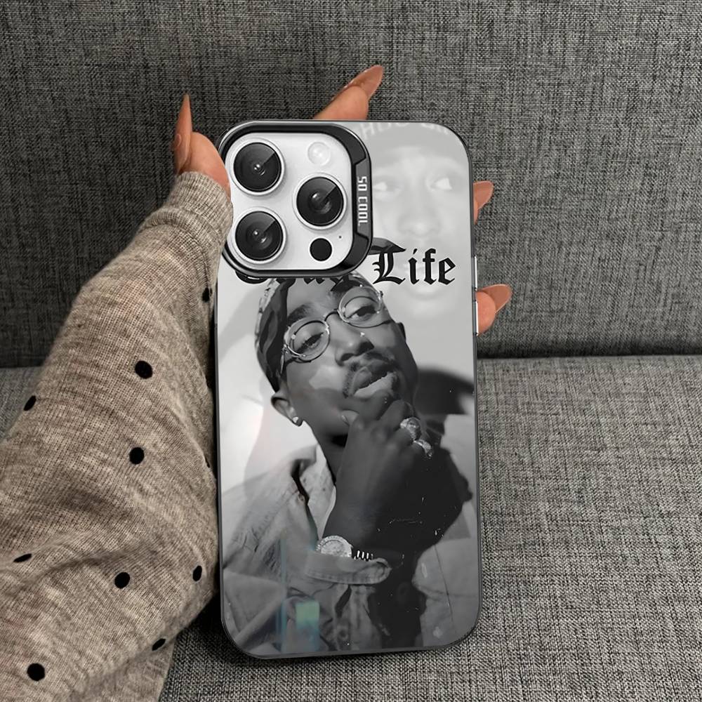 2Pac Hip Hop Singer Phone Cases For IPhone 17 16 15 14 13 12 11 Plus Pro Max Pro Color Matte Cover