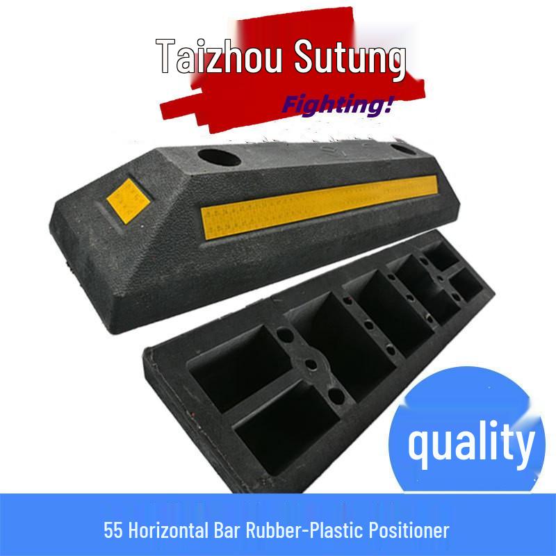 1m Durable Rubber-Plastic Parking Stopper – Anti-Collision Wheel Positioner