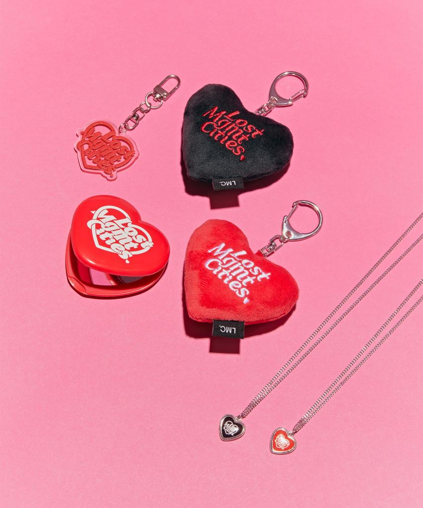 Lmc Heart Typo Pendant Necklace Red
