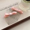 Ribbon Bowknot Hair Comb for Girl Hairpin Comb Hairclip Barrettes for Women Side Bangs Sweet Hair Styling Tool