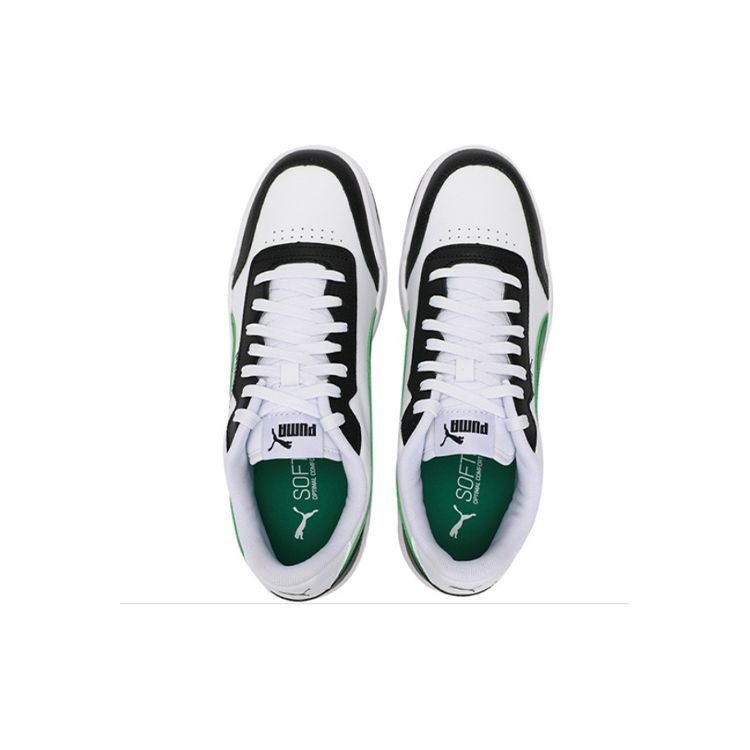 Puma Caracal Leather Low-Top Sneakers Unisex Sneakers White Green 369863-30