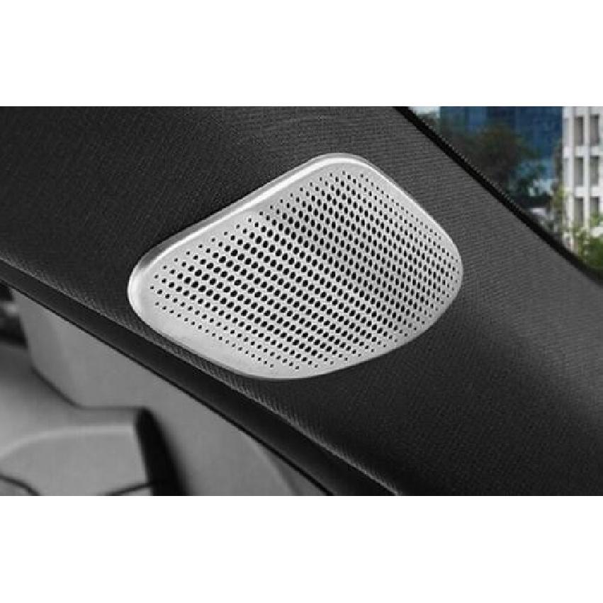 Silver Frame Cover Trim For Cadillac CT5 2020-2023 Steel A Pillar Speaker 2pc