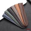 Doppelt genähtes Echtleder Uhrenarmband 20mm 22mm 24mm Armband für Seiko Faltschließe Rindslederband für Omega Uhrenarmband