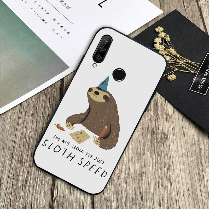 Cute Lovely Cozy Sloth Animal For Huawei Nova 5T 9 10 SE 7i 8i 11i 12i Y73 Y90 Y70 Y72 Y61 Y91 P60 Pro P40 P30 Lite Case