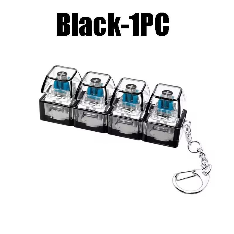 Keyboard Fidget Toy with LED Light Keyboard Fidget Keychain 9-in-1 Keyboard Decompression Button Stress Relief Fidget Gifts