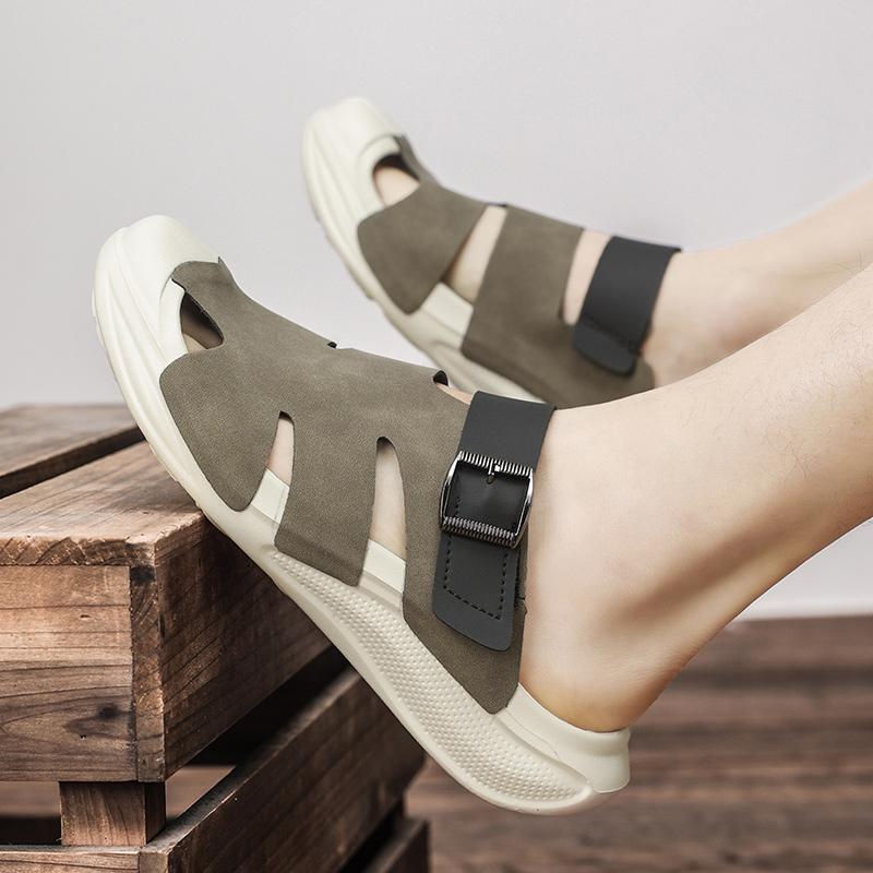 Fashion Summer men's shoes Brand Classic Designer Styles Leisure outdoor street walking fashion and versatile young shoes Sandals