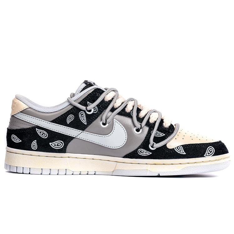 Nike Dunk Vibe Slip Resistant Abrasion Resistant Low top Skateboard Shoes Unisex Gray Black DH7913-001(TeamB-)