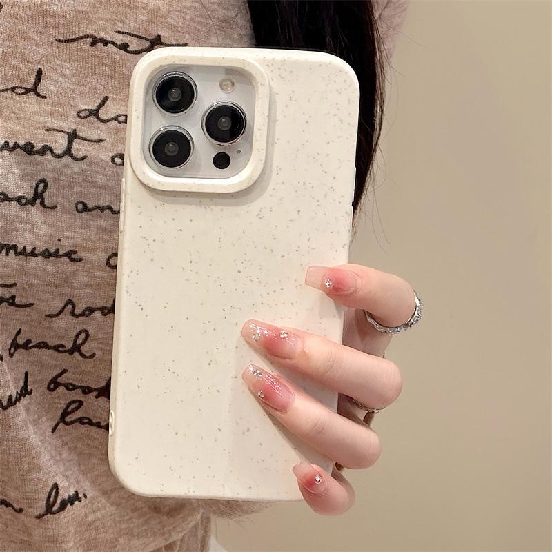 Einfache reine weizenfarbene Hülle Abbaubares umweltfreundliches Material Schutzhülle Handy-Rückseite