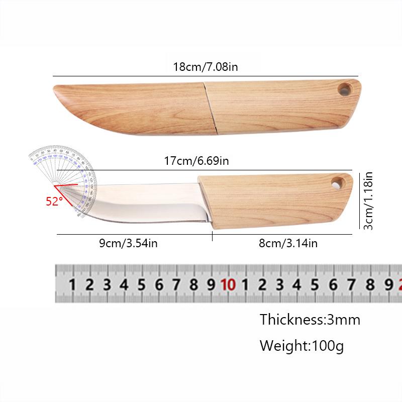Stainless Steel Utility Knife Kitchen Cleaver with Sheath Outdoor Barbecue Cutting Fishing Knife Household Paring Knife