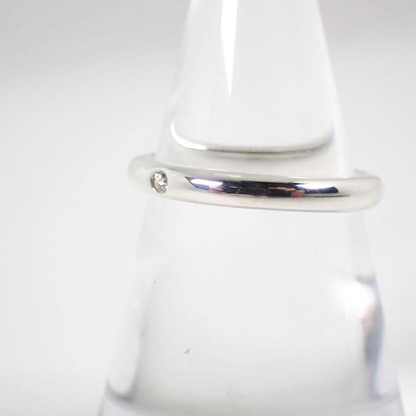 [Pre-owned] TIFFANY 925 Diamond Stacking Band Ring / Size 12 / J60-4