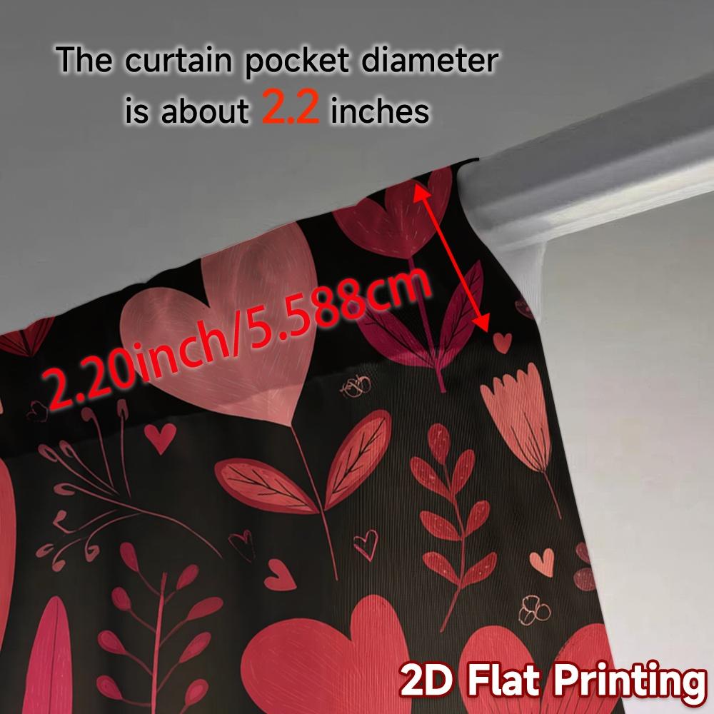 2D Flat Printing  JIT 2pcs   Curtains (Without Rod) HeartGarden Drapes Modern Light Filtering Curtains Fabric Curtains Decorations