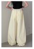 Girls' Summer 2026 New Flower Bud Lightweight Casual Pants, Korean Version Loose Wide Leg Pants for Adults and Children