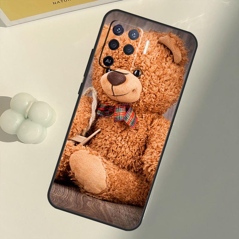 Cute Bear Case For OPPO A74 A94 A54 A1K A15 A16 A52 A72 A83 A91 A93 A53S A5 A9 A31 A53 2020 Cover
