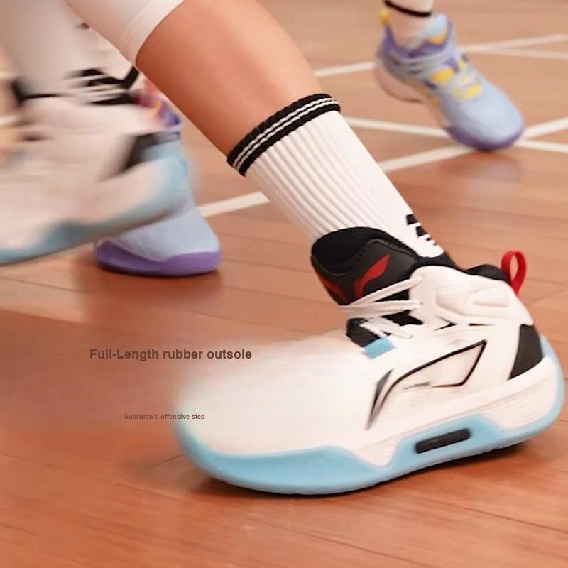 Li Ning Childrens Tian Ying V1 Beng Technology Non-Slip Shock Absorbing Lightweight Rebound Low-Top Basketball Shoes Kids sneaker YKBT080-1