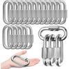 20/10pcs Quick Link Ring Stainless Steel Heavy Duty Carabiner D-Lock Repair Pet Keychain for Outdoor Travel Equipment Connector