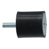 M6 M8 M10 Thread Vibration Isolators Black Cylindrical Shock Absorber Rubber Mounts  Water Pumps