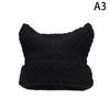 Japanese Streetwear Harajuku Beanie Little Devil Striped Knitted Hat Women Girls Autumn Winter Cute Cat Ears Cap