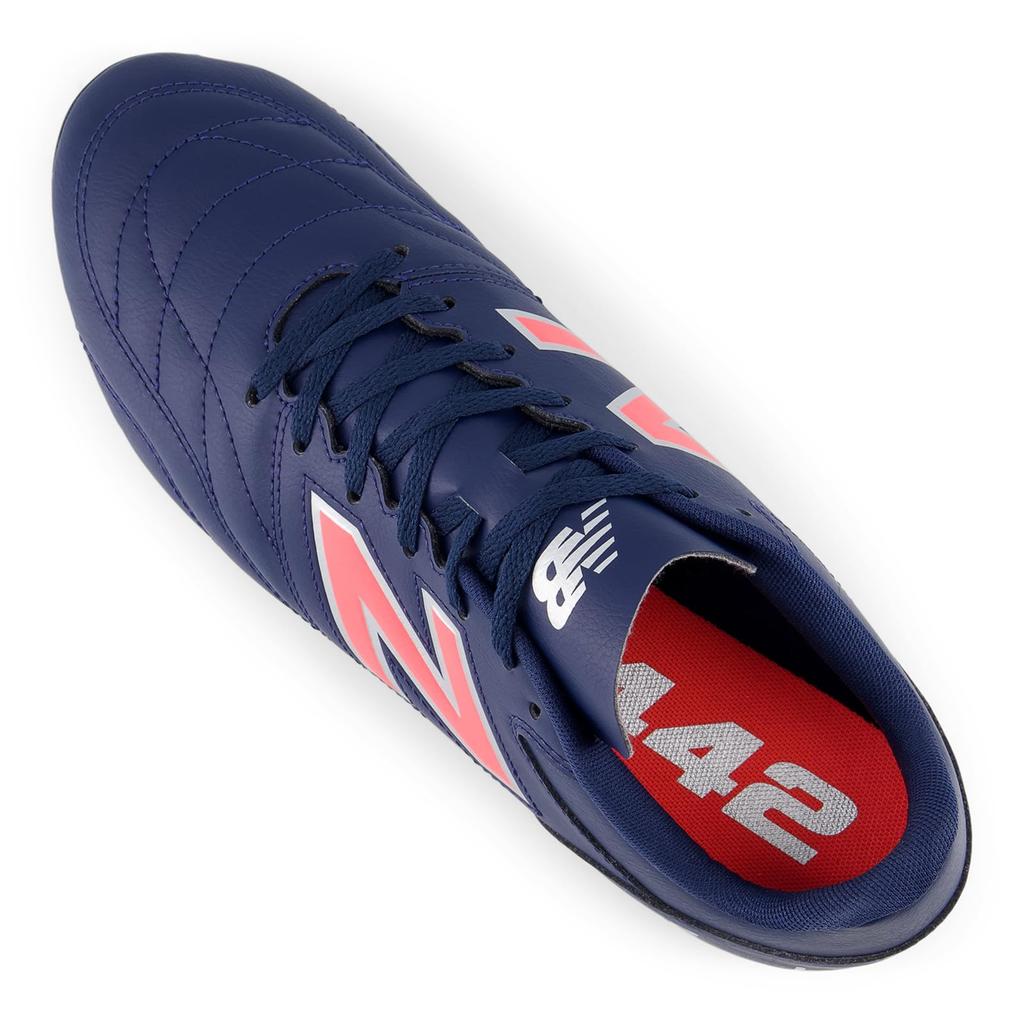 New Balance 442 ACADEMY HG V2 MP2 Soccer Size 2E Men's (Navy/Red) Shoes, 27.5cm,