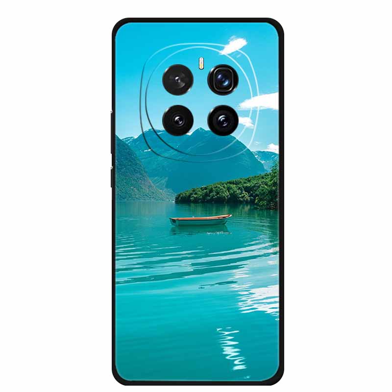 For Honor Magic 7 Case 7Pro Painted Cat Colorful Soft Edge Silicone Black Bumper For Honor Magic7 Pro Back Cover Magic7 5G Para