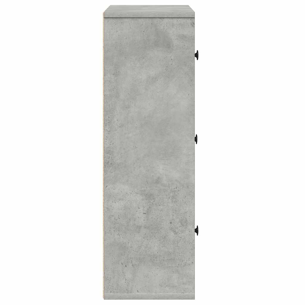 Bookshelf Concrete Grey 60 x 24 x 76.5 cm Engineered Wood