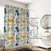 1Pc Cartoon Cute Dinosaur Print Waterproof Shower Partition Privacy Hanging Curtain With 12 Hooks Multiple Size Machine Washable