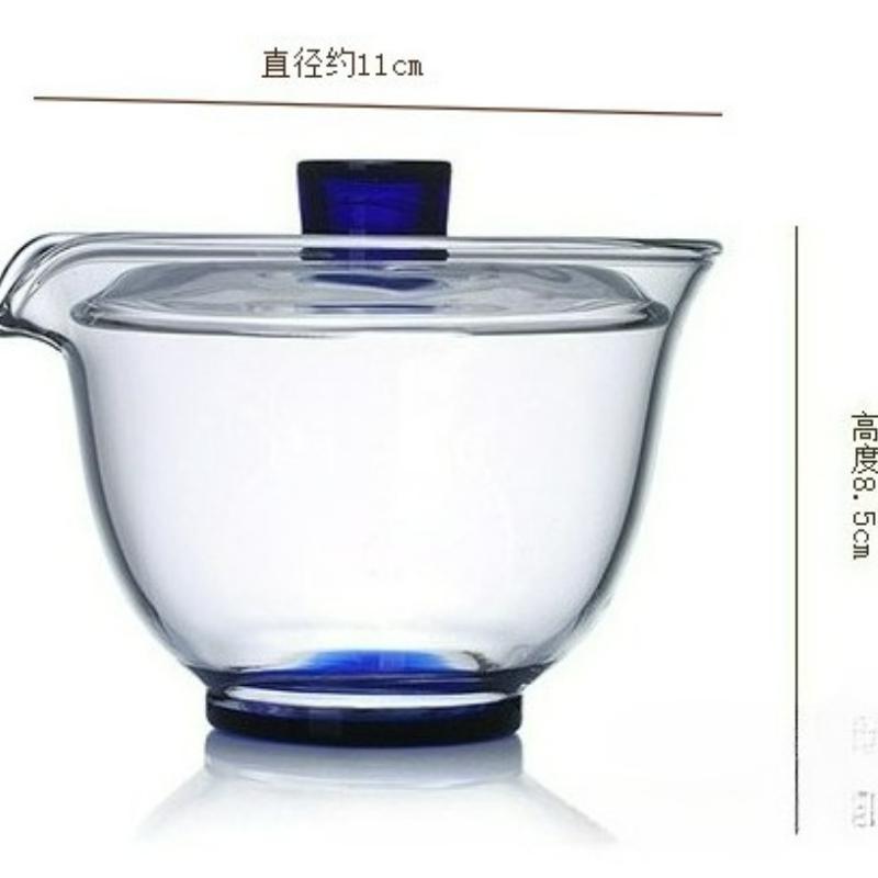 Creative Glass Gaiwan Tea Heat-resistant Proof High Temperature Kungfu Tea Set Cover Bowl Tea Bowl Household Teaware Accessories
