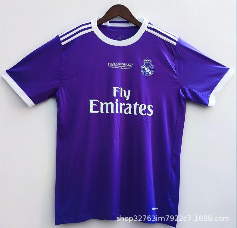 Club retro jersey home and away retro top nostalgic league Champions League version short sleeve Red Devils main Real Madrid