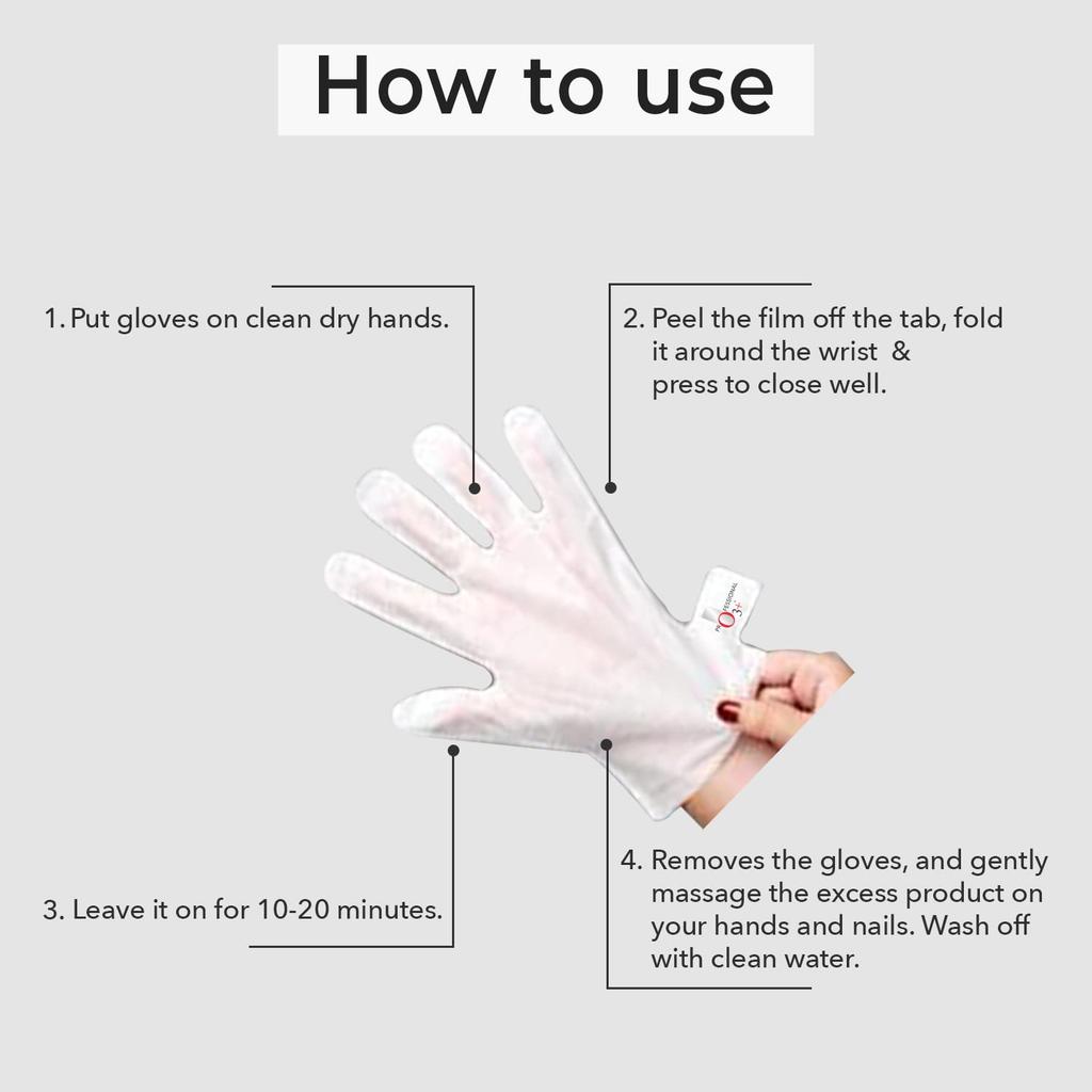 O3+ Pedi Bright Hand Gloves Cream Mask 40g Pack of 1 for Soft, Hydrated, Nourished Hands