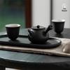Edenus Chinese Ceramic Tea Set with Black Iron Glaze