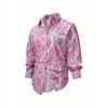 Elegant Women's Long Sleeve Paisley Shirt