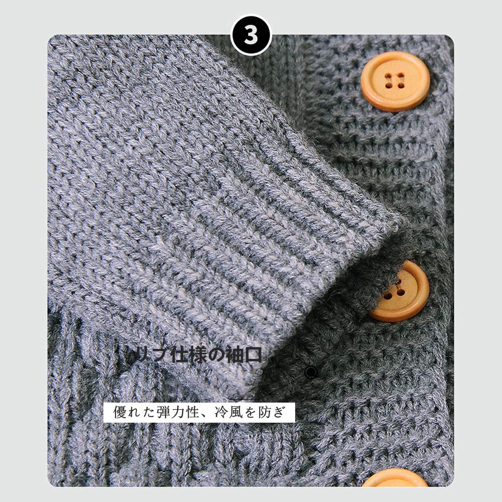 Mornyray Baby Romper Long with Newborn Open Easy To Indoor and Outdoor Baby Months Coverall, Knit, Sleeves, Hat, Clothes, Front, Spring, Autumn,