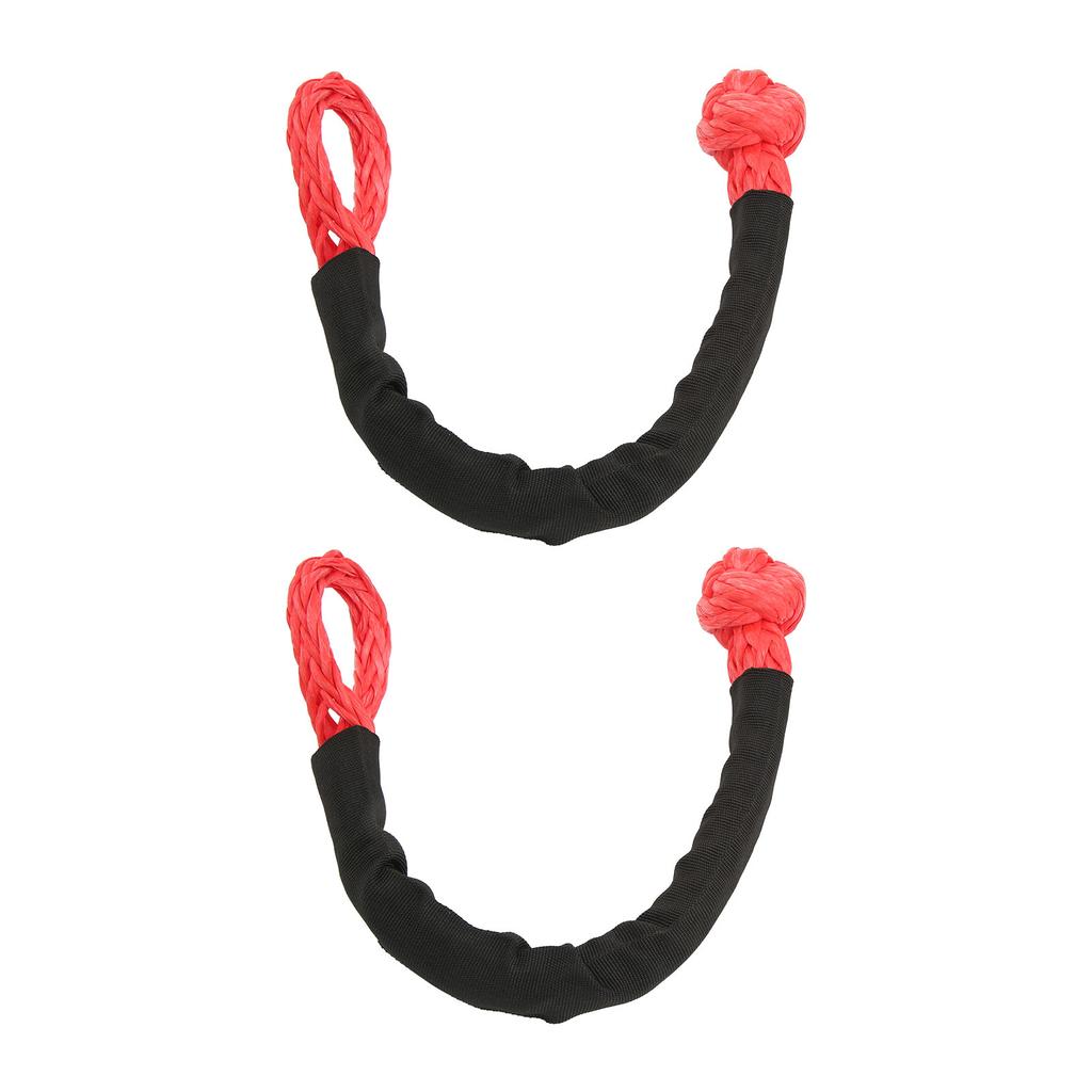 2 Pcs 10mm Soft Shackle 39683 Lbs Breaking Strength Tow Shackles Rope Portable Lightweigh Wear Proof for Car ATV SUV