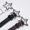 Delicate Adult Waist Belt with Hollow Out Star Buckle Waistband Jeans Waist Belts for Vintage Teens Adjustable Belt