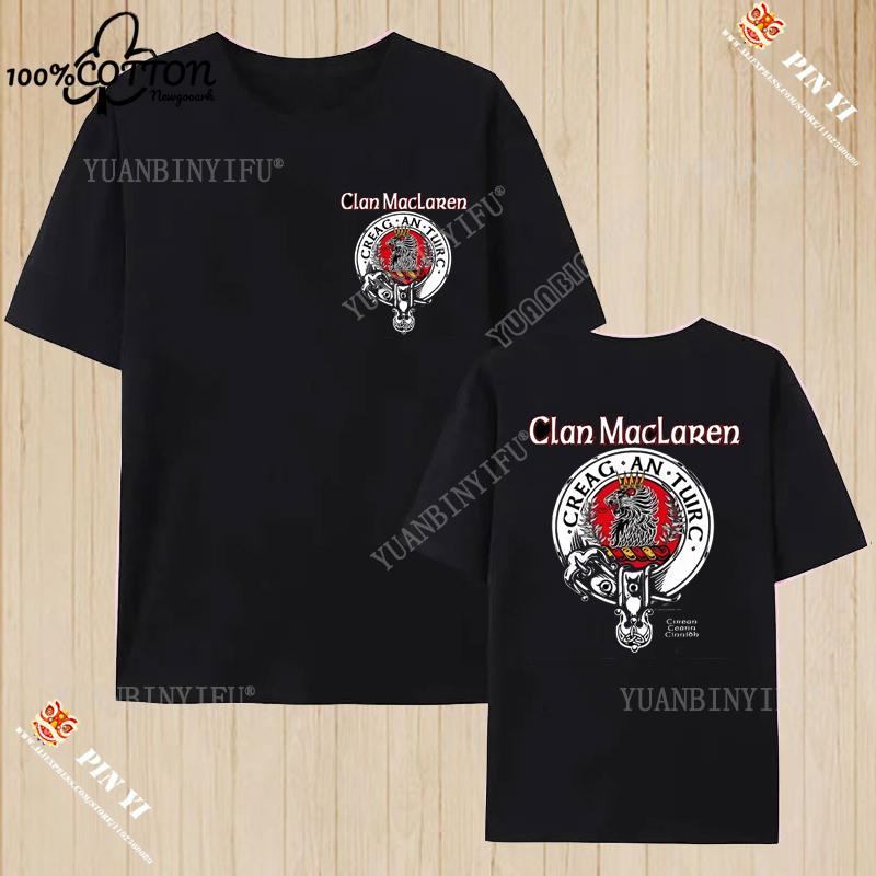 Harajuku Clan Fraser of Lovat Clansman’s Crest Badge Print Summer Trending Unisex T Shirt 100% Cotton O-neck Short-sleev