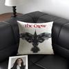 T-The C-Crow Movie Cushion Cover Natural Linen Organic Fabric Double-Sided Printing Sofa Home Decor Gift Pillow Case