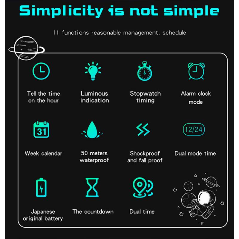 SANDA Neue Spaceman Elektronische Uhr Sportuhr Mode Trend Männer und Frauen Student Elektronische Uhr Wasserdichte Uhr