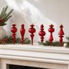 6 Pieces Glass Christmas Tree Ornament Textured Hanging with Suspended Loop Sparkling