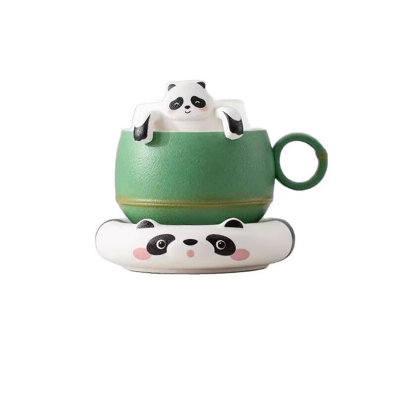 Kreative Panda Teetasse Teetrennungstasse Persönliche Spezielle Keramikfilter Wasserbecher Niedliche Tee-Kaffee-Tasse