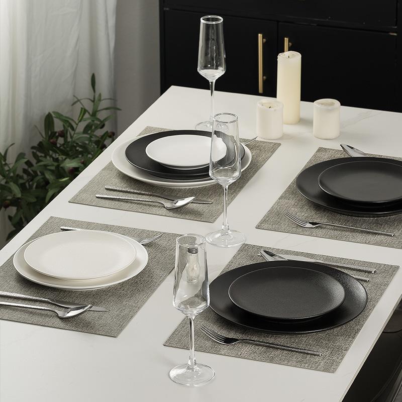 Japanese Steak Plate Household Plate Premium Dessert Tray New Frosted Ceramic Plate Restaurant Flat Plate