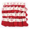 Calcetines Navideños Alphabet Letters Christmas Knitting Stocking Tree Pendant Decorations Christmas Socks Red Snowflake