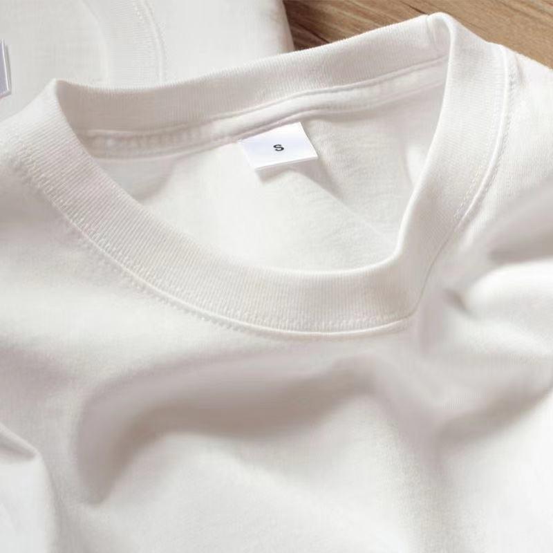 2026 Unisex Summer Cotton T-shirt: Men's Trendy 230g Japanese Style, Round Neck, Short Sleeves, Loose Fit.