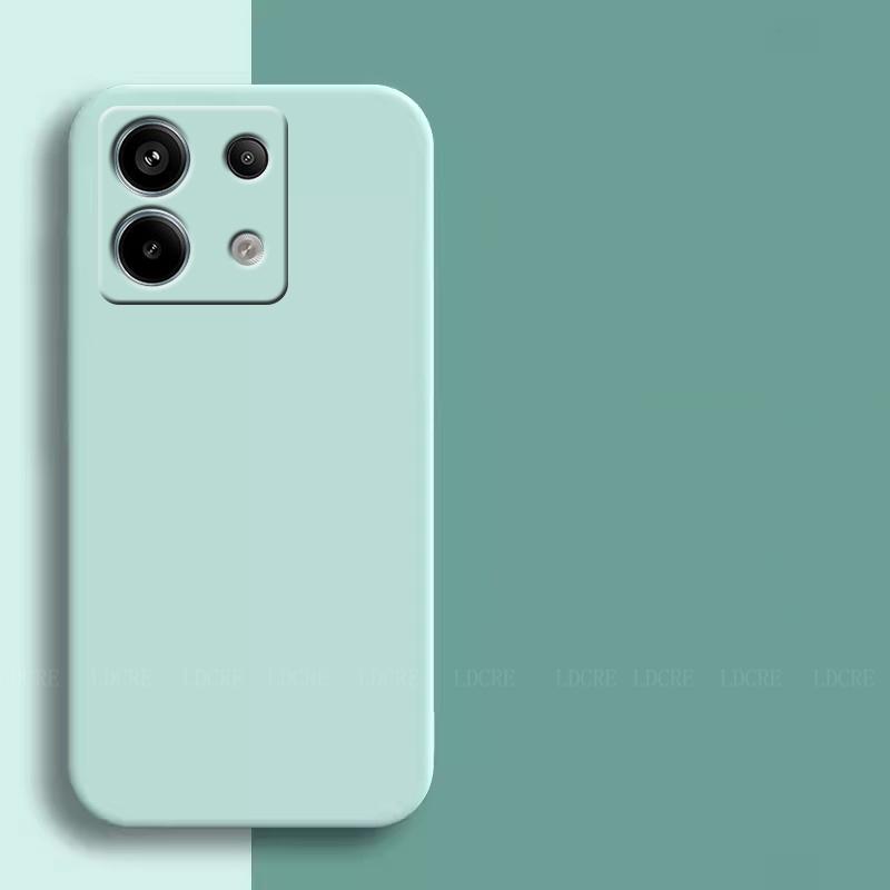 

Для Poco X6 5G чехол Xiaomi Poco X6 Capas новый противоударный телефон бампер задняя крышка оригинальный жидкий силиконовый чехол Poco X6 PocoX6 Poco X6 5G светло-голубой