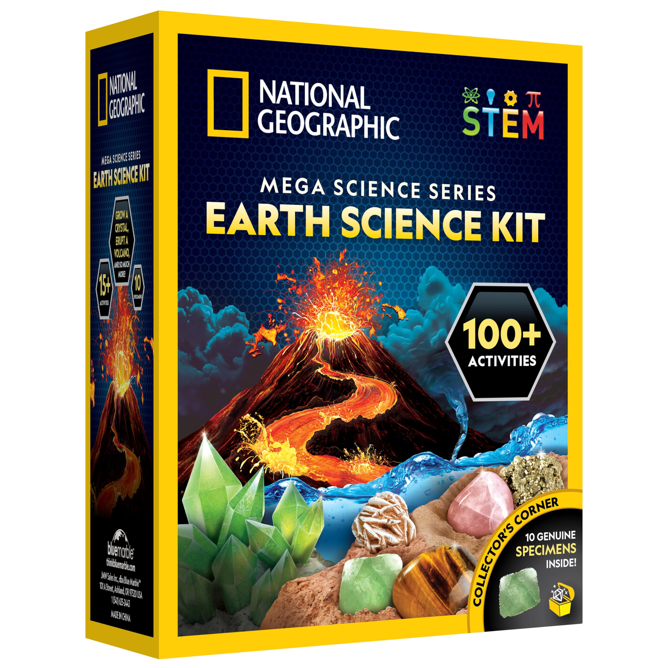

National Geographic Mega Science Kit Experiment & Activity Set for Earth, Chemistry, and Physics Learning, Perfect for Science-Loving Kids